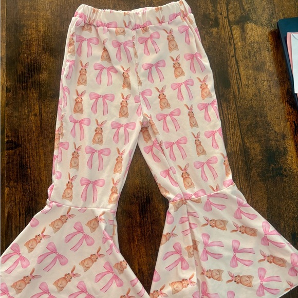 Vintage toddler girl bunny & bows bell bottom pants (size 3-4t) - Picture 3 of 5